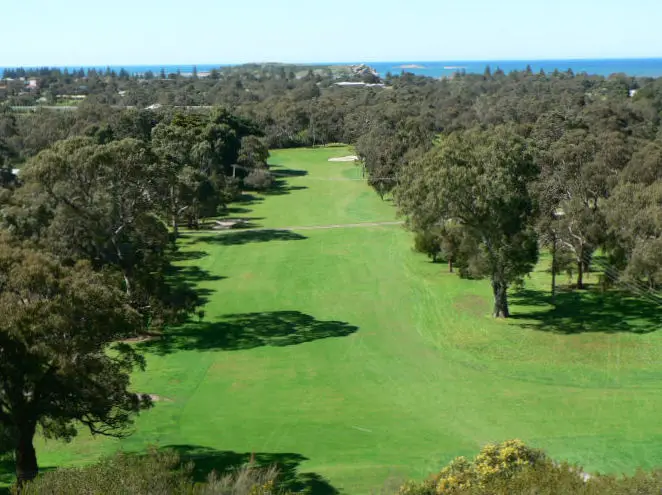 The First Hole at victor Harbor Golf Club